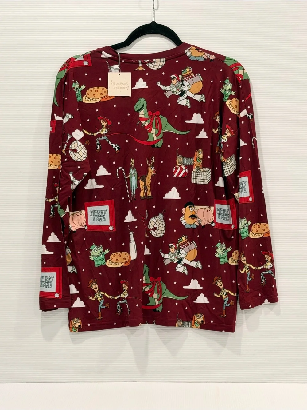 Women's Maroon Holiday Toy Story Pajama Set